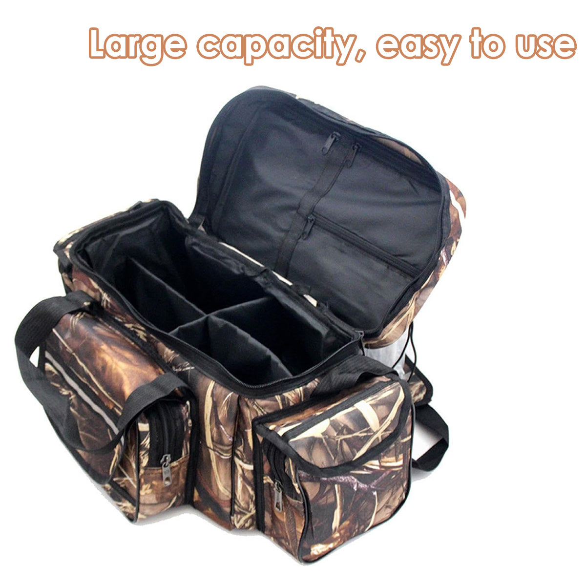 Large Capacity Fishing Tackle Bag Multi Functional Single Shoulder Gear Storage