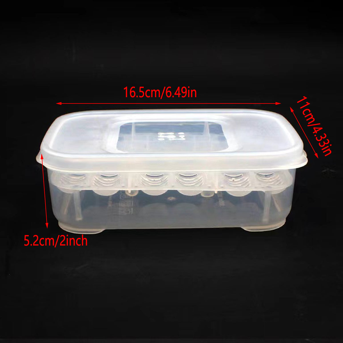 Reptile Egg Incubation Tray 12-Slot Hatching Box with Lid