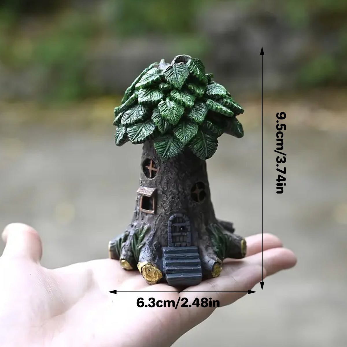 Resin Tree House Decoration For Aquarium Mini Landscapes