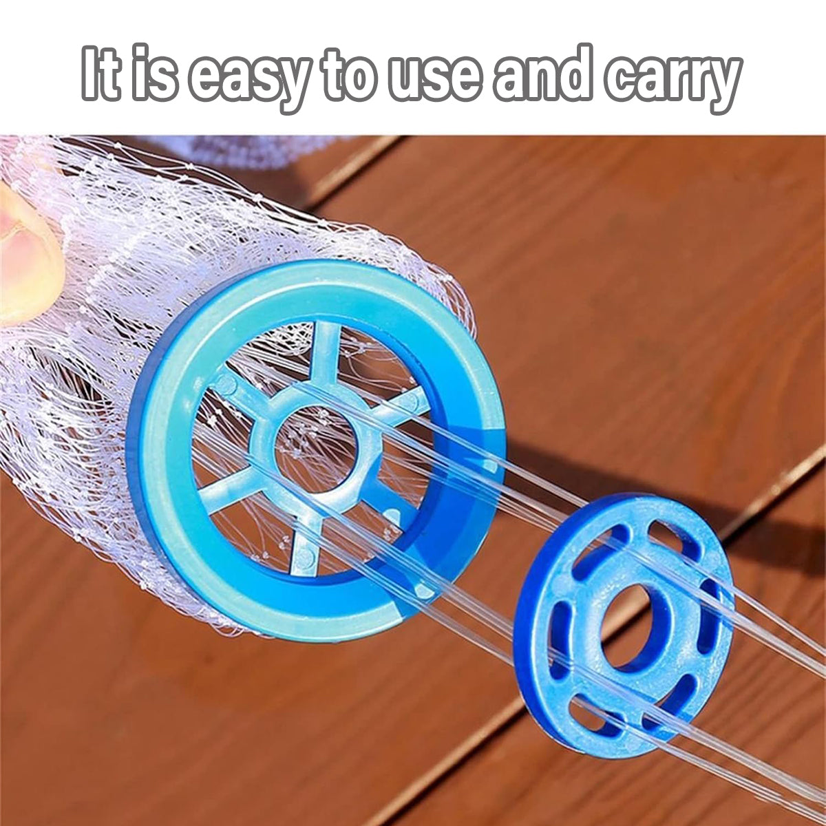 Hand Cast Fishing Net Foldable Weighted Nylon Throw Net