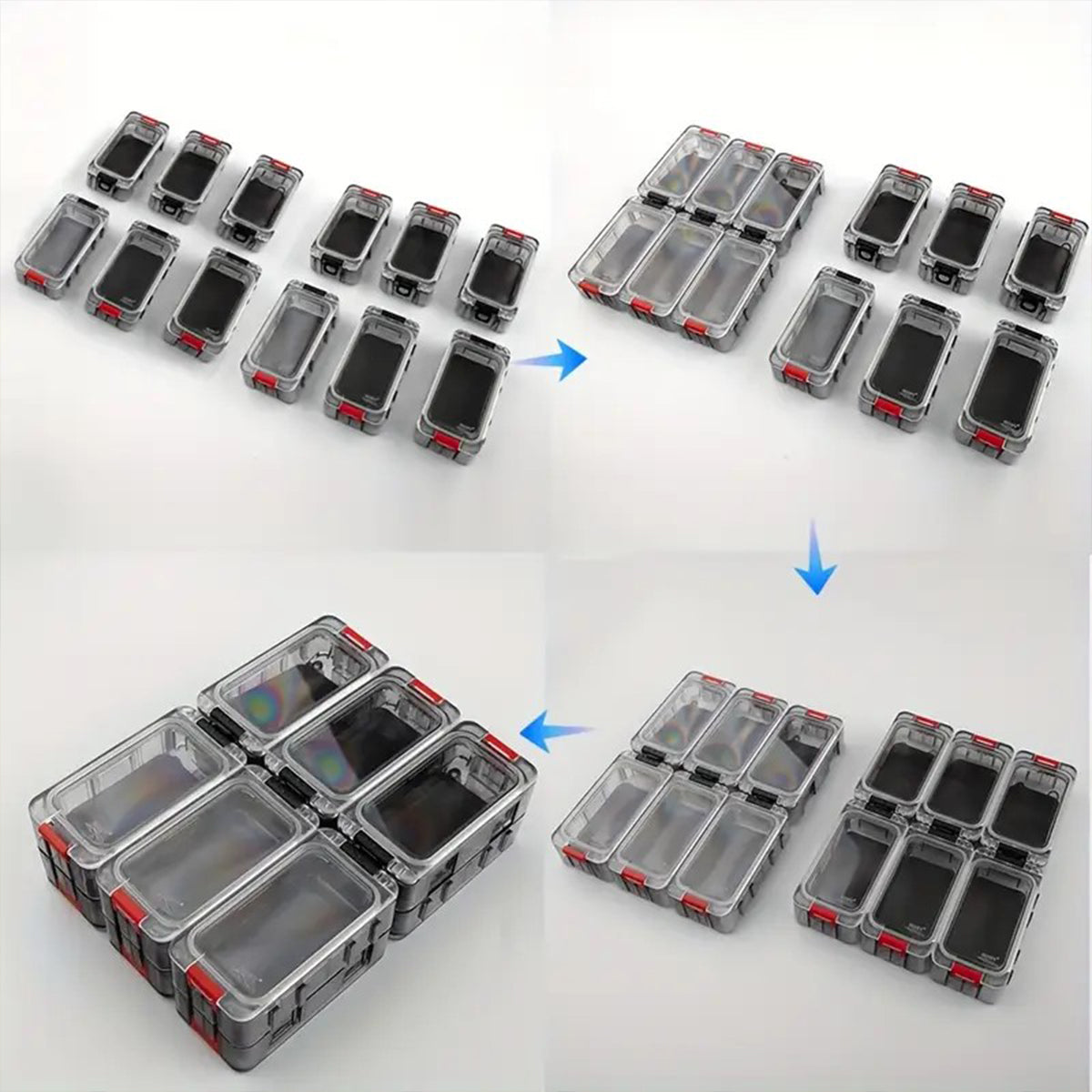Waterproof Fishing Hook Storage Box with 12 Compartments