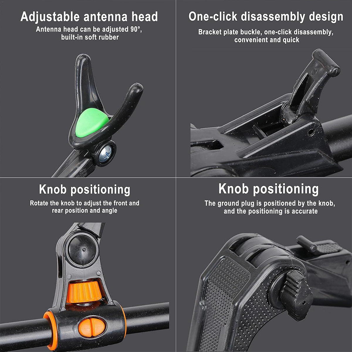 Adjustable Telescopic Fishing Rod Holder with 90° Rotating Head