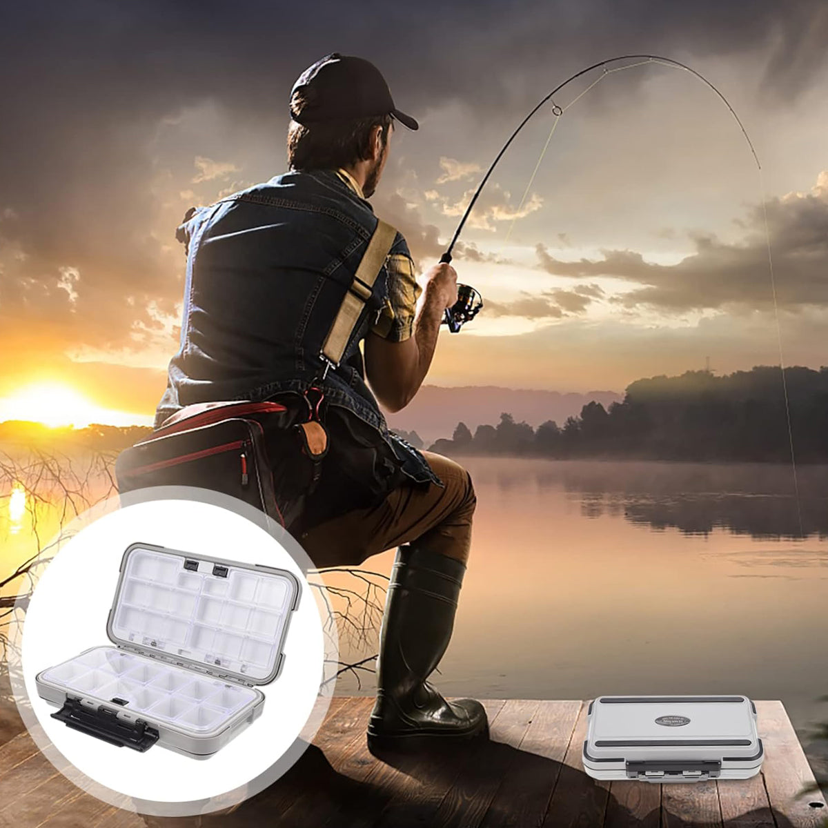 Fishing Hook Storage Box Waterproof Tackle Organizer Case