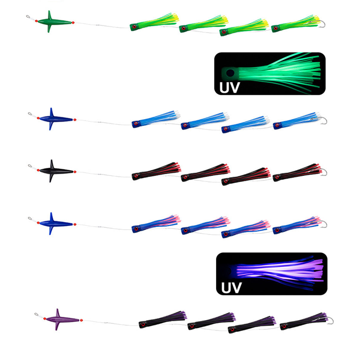 Sea Bait Propeller Lure – 3D Eyes UV Glow Deep Sea Fishing