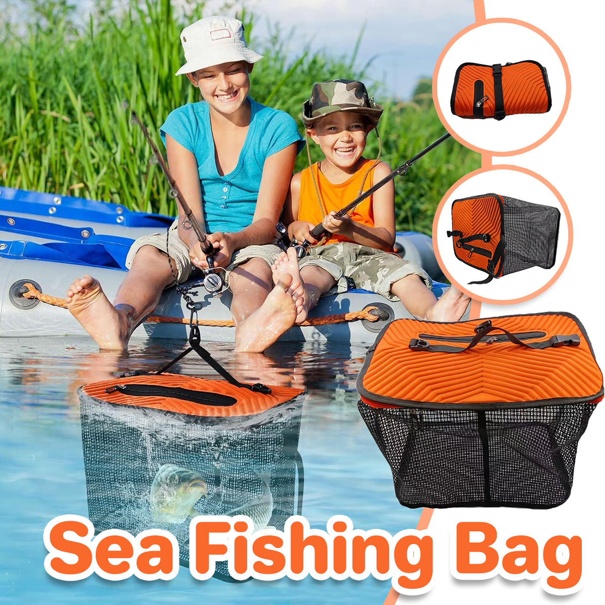 Floating Fish Protector Bag with Mesh Ventilation and Large Capacity