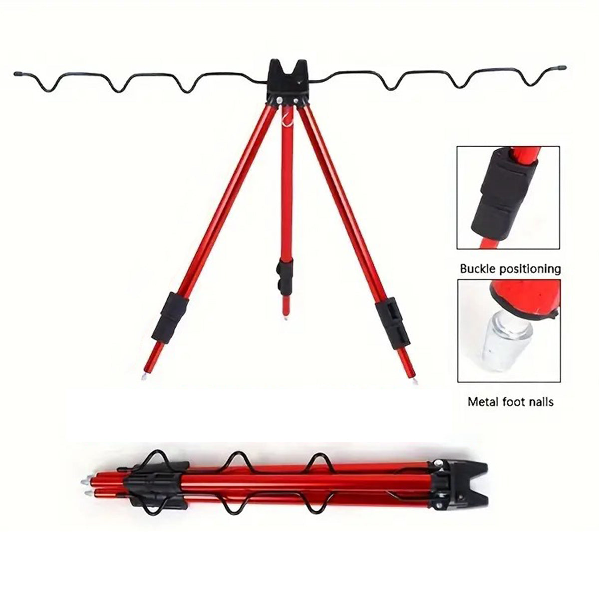 Telescopic Fishing Rod Holder Adjustable Aluminium Alloy Stand