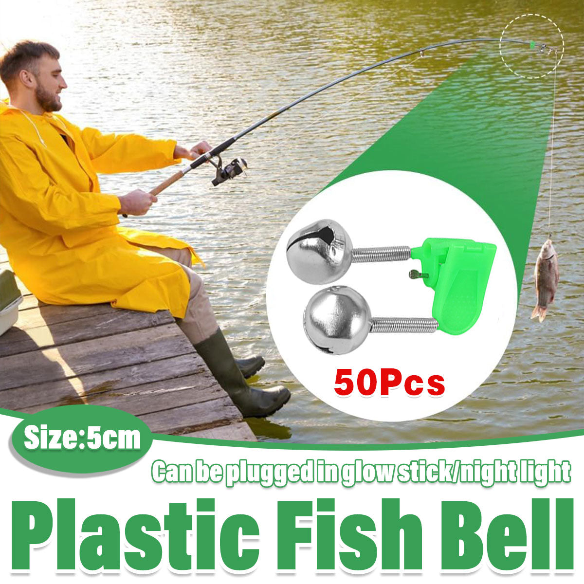 Fishing Bells 50PCS High-Sensitivity Bite Alarm Clips