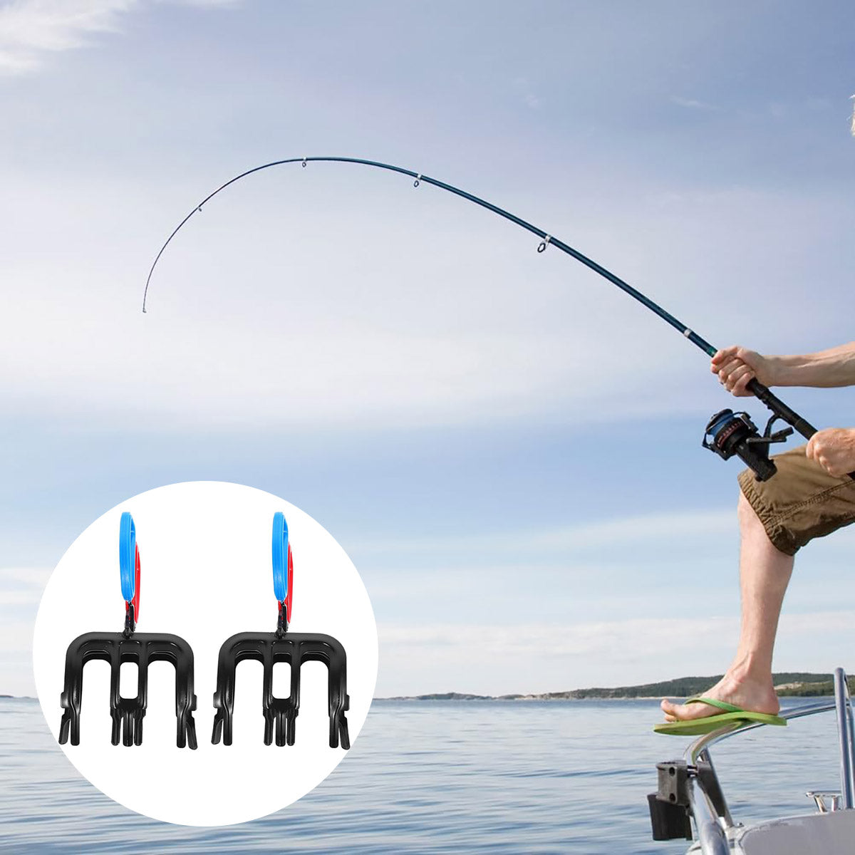 Fishing Control Pliers 3-Tooth Grabber Clamp Set of 2