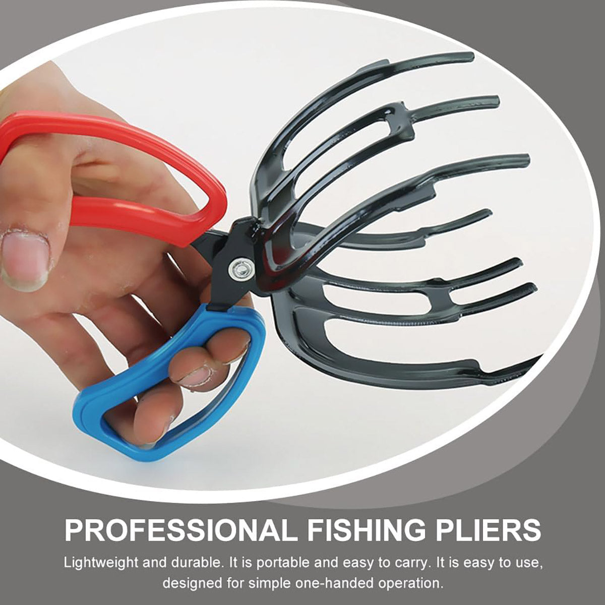 Fishing Control Pliers 3-Tooth Grabber Clamp Set of 2