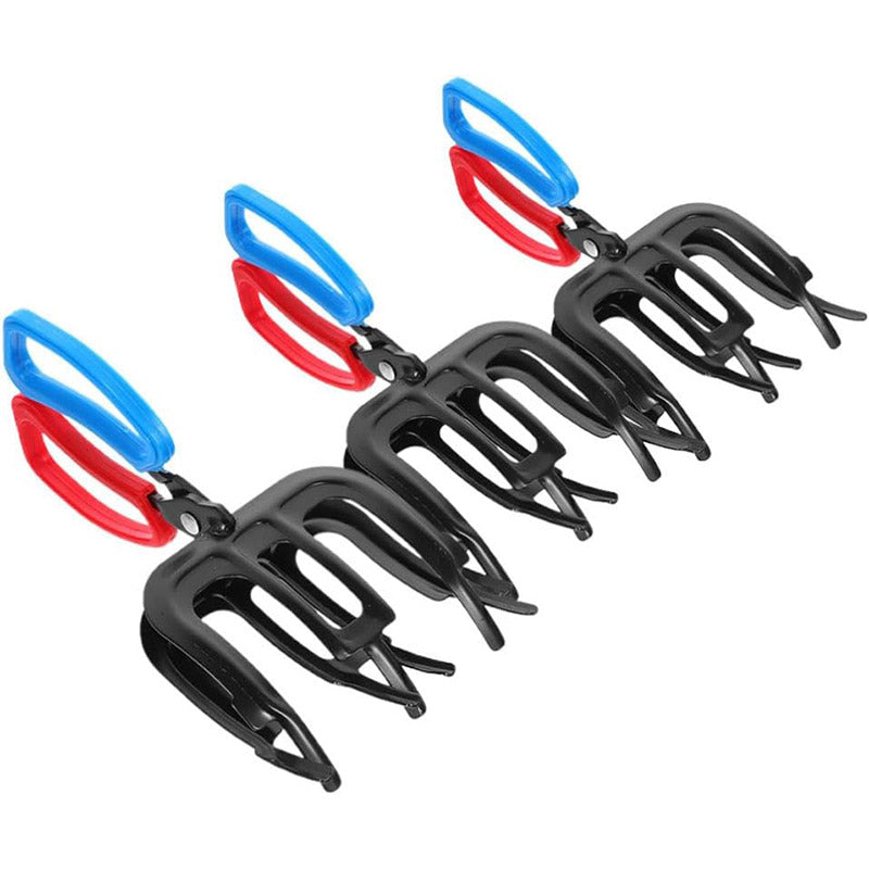 Fishing Control Pliers 3-Tooth Grabber Clamp Set of 2