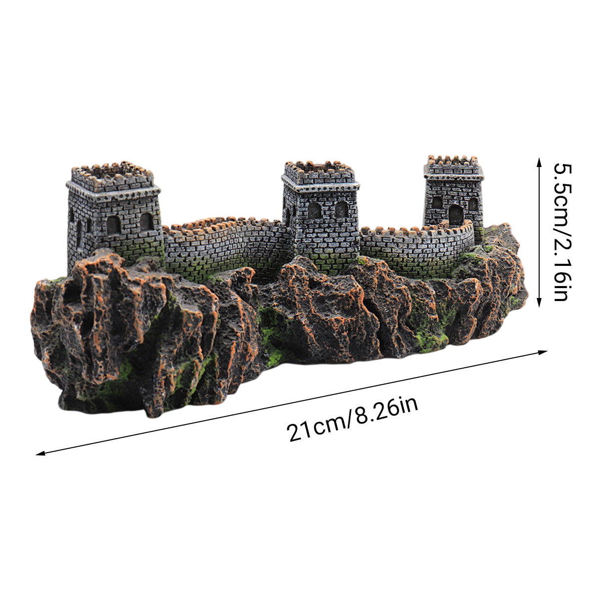 Ancient Great Wall Aquarium Ornament Resin Decoration