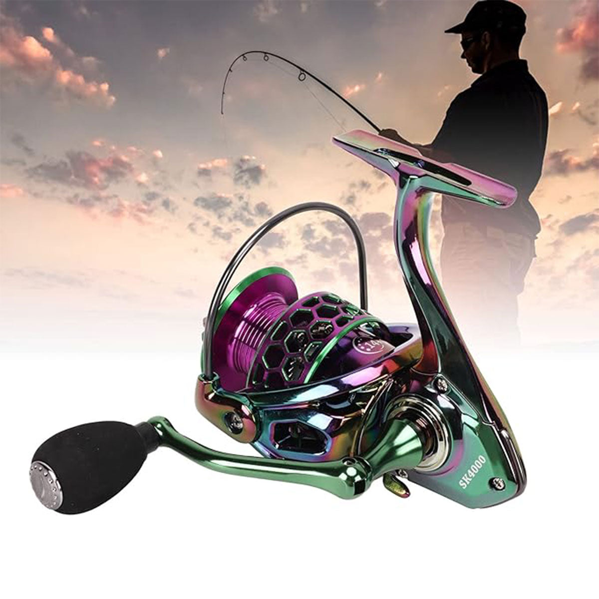 Metal Spinning Reel Durable Electroplated Fishing Reel Left Right Hand