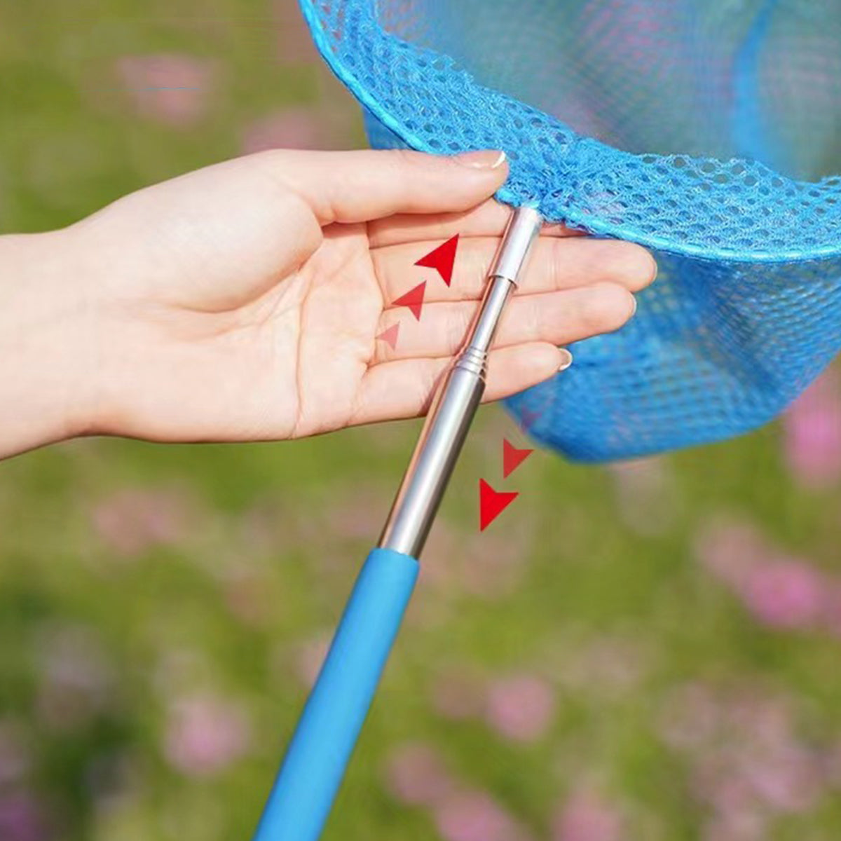 7pcs Telescopic Fishing Nets Colourful Stainless Steel Insect Butterfly Catcher