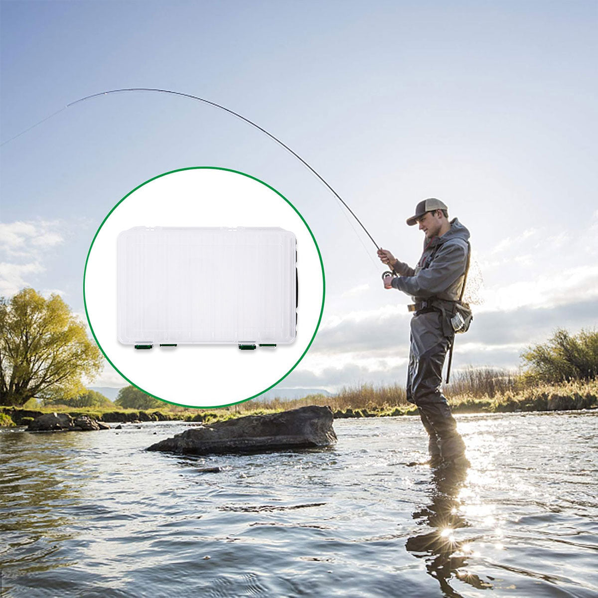 Fishing Tackle Storage Box Waterproof Plastic Organizer