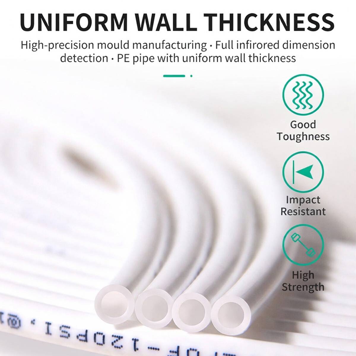 1/4" PE Tubing for RO Systems Food-Grade Water Purifier Hose 10m