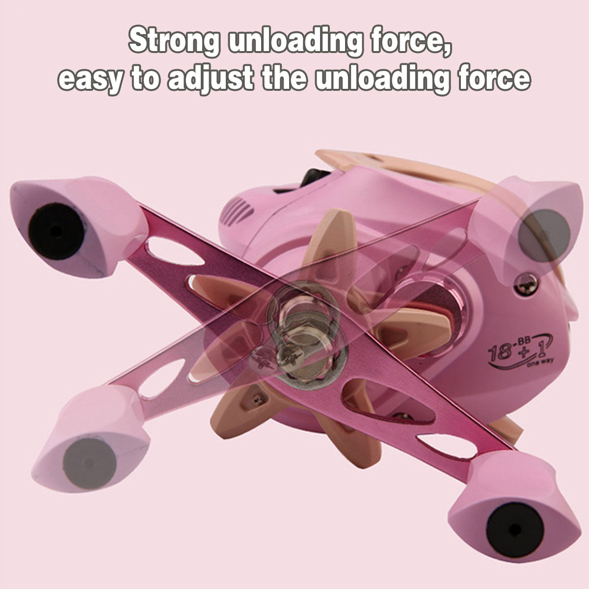 Baitcasting Drop Wheel Reel Macaron Style Left Right Hand Fishing