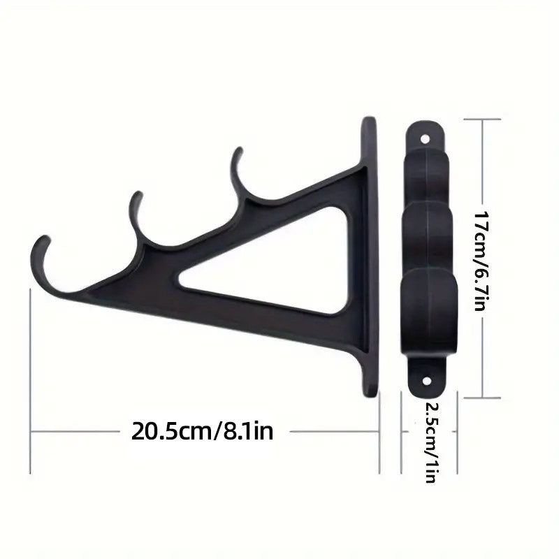 Wall Mounted Fishing Rod Rack ABS Holder For 6 Rods Space-Saving Storage