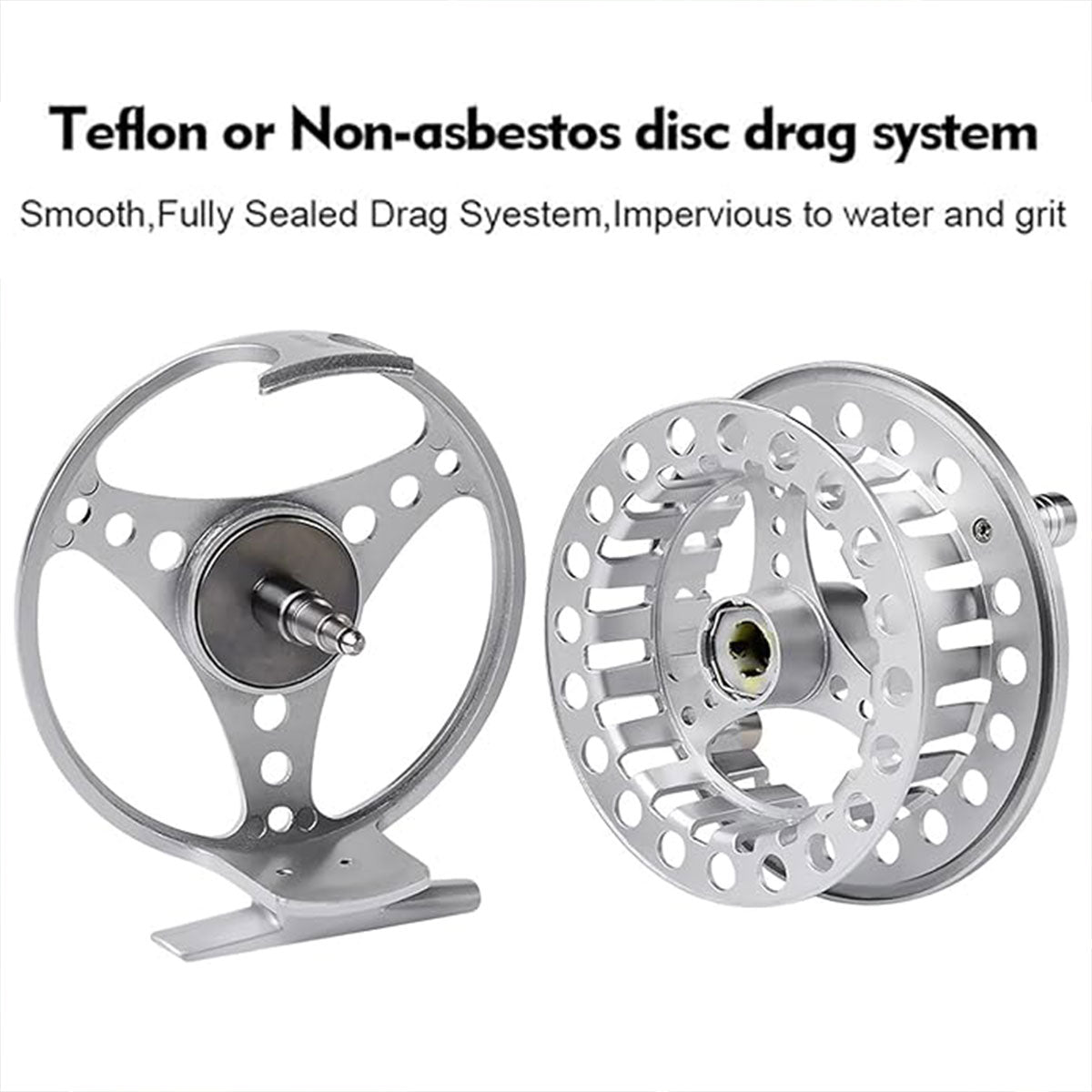 Aluminum Fly Fishing Reel CNC Machined Large Arbor Design