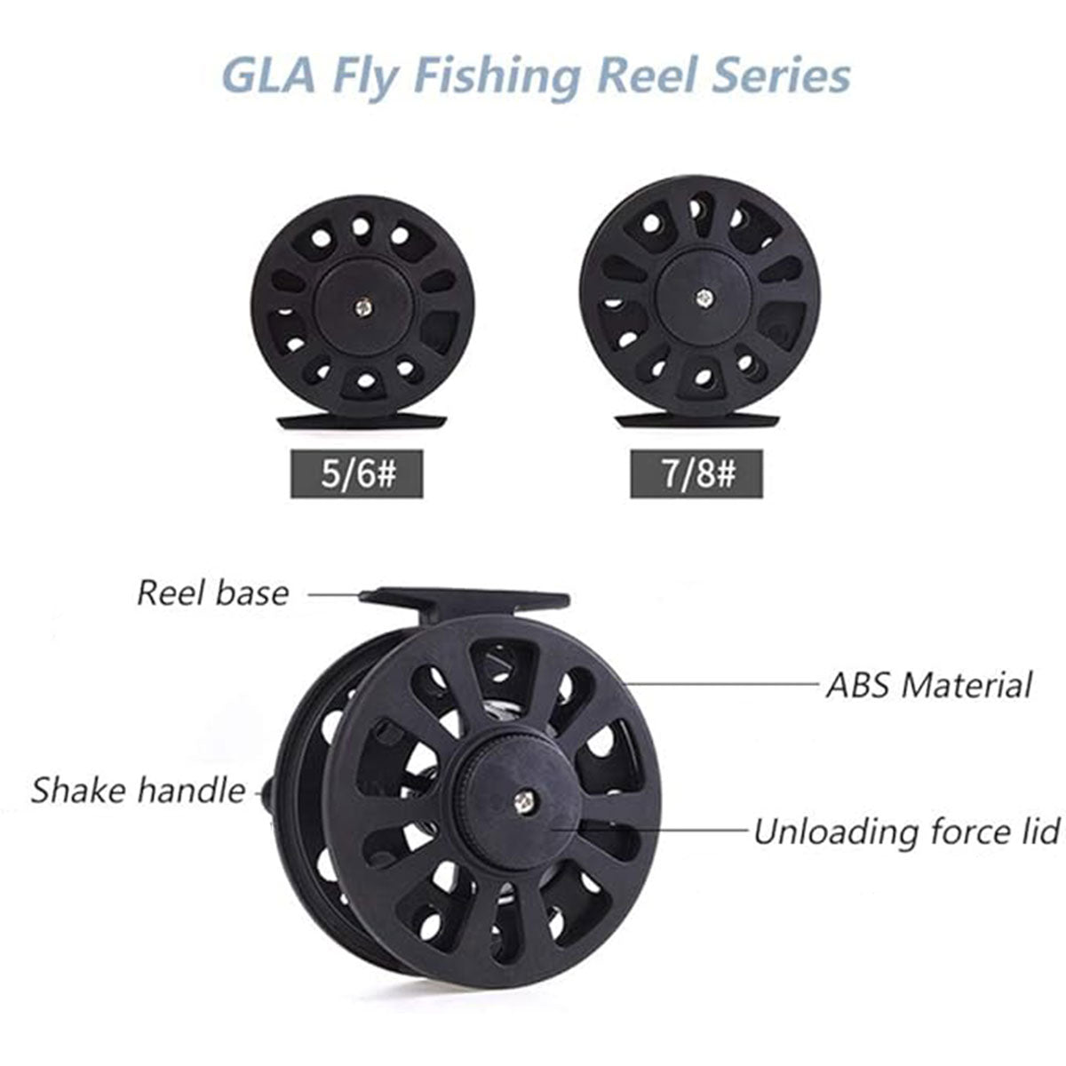 Fly Fishing Reel Lightweight ABS Front Wheel Reel