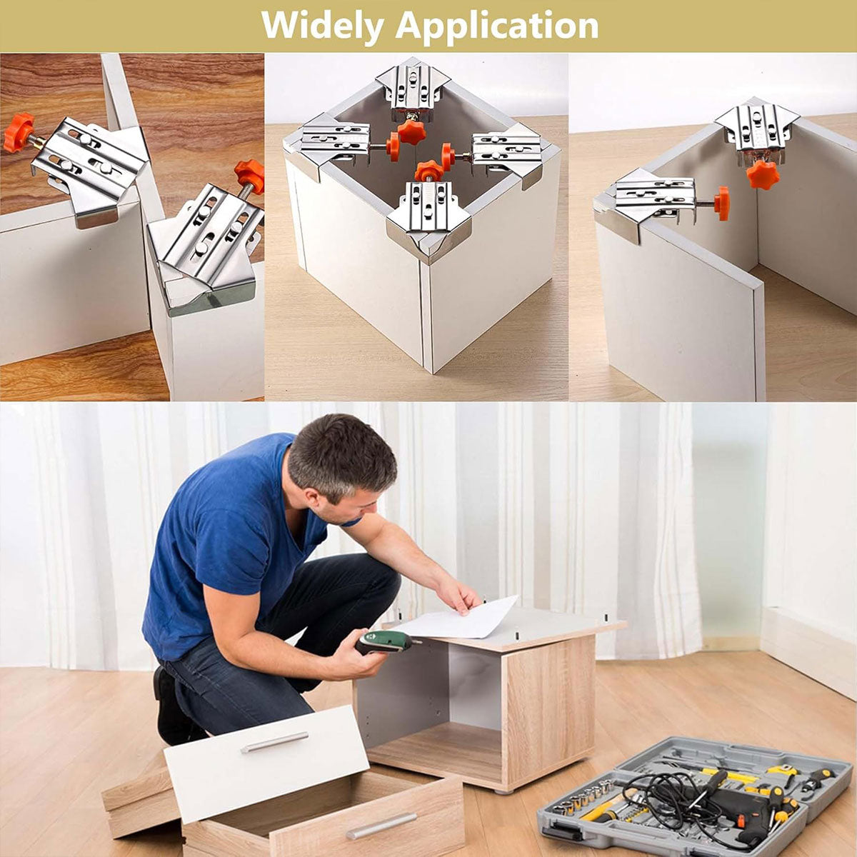 Stainless Steel Right Angle Clamps Adjustable for Woodworking