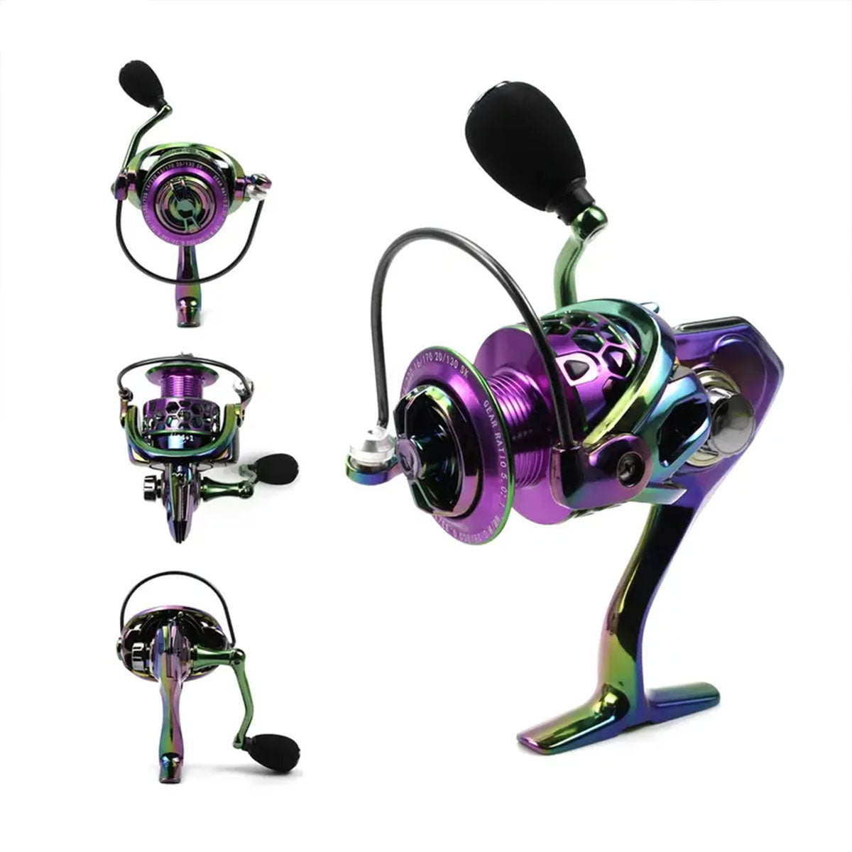 Metal Spinning Reel Durable Electroplated Fishing Reel Left Right Hand