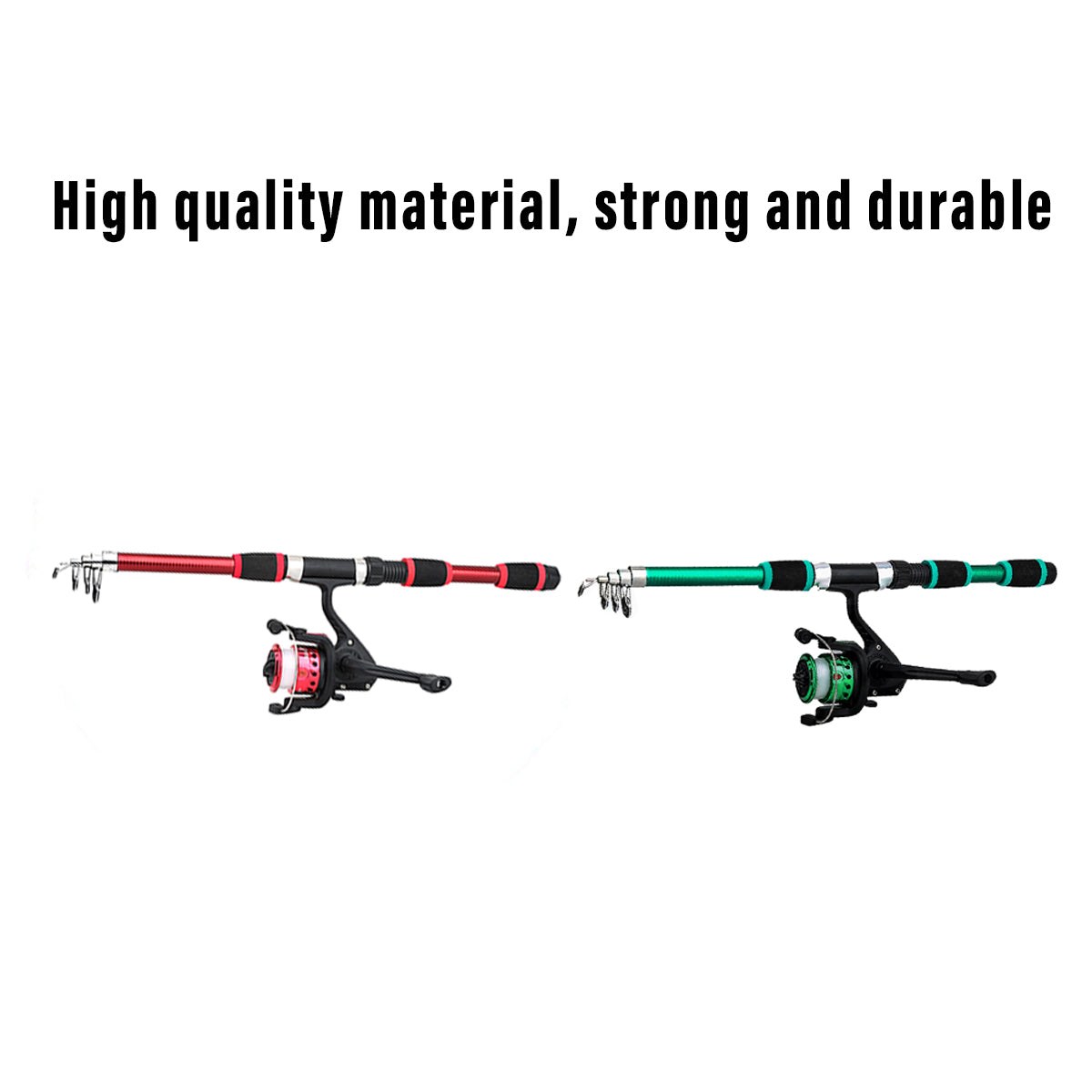 Telescopic Fishing Rod Set with Reel Tackle Box and Carrying Case