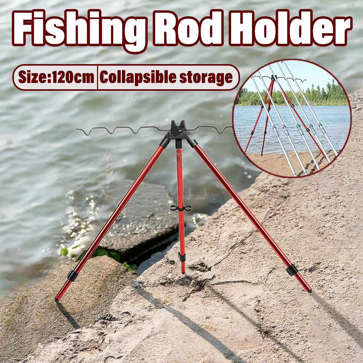 Telescopic Fishing Rod Holder Adjustable Aluminium Alloy Stand