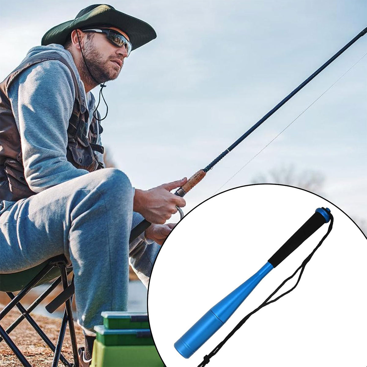 Aluminum Fish Knocker Fishing Tool Lightweight with Ergonomic Handle