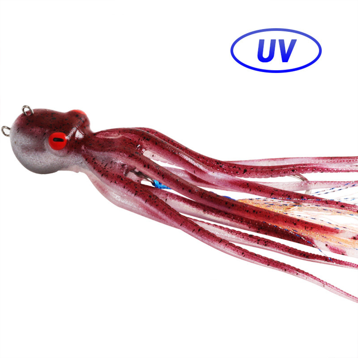 Simulated Octopus Fishing Bait Soft Lure with Lead Head