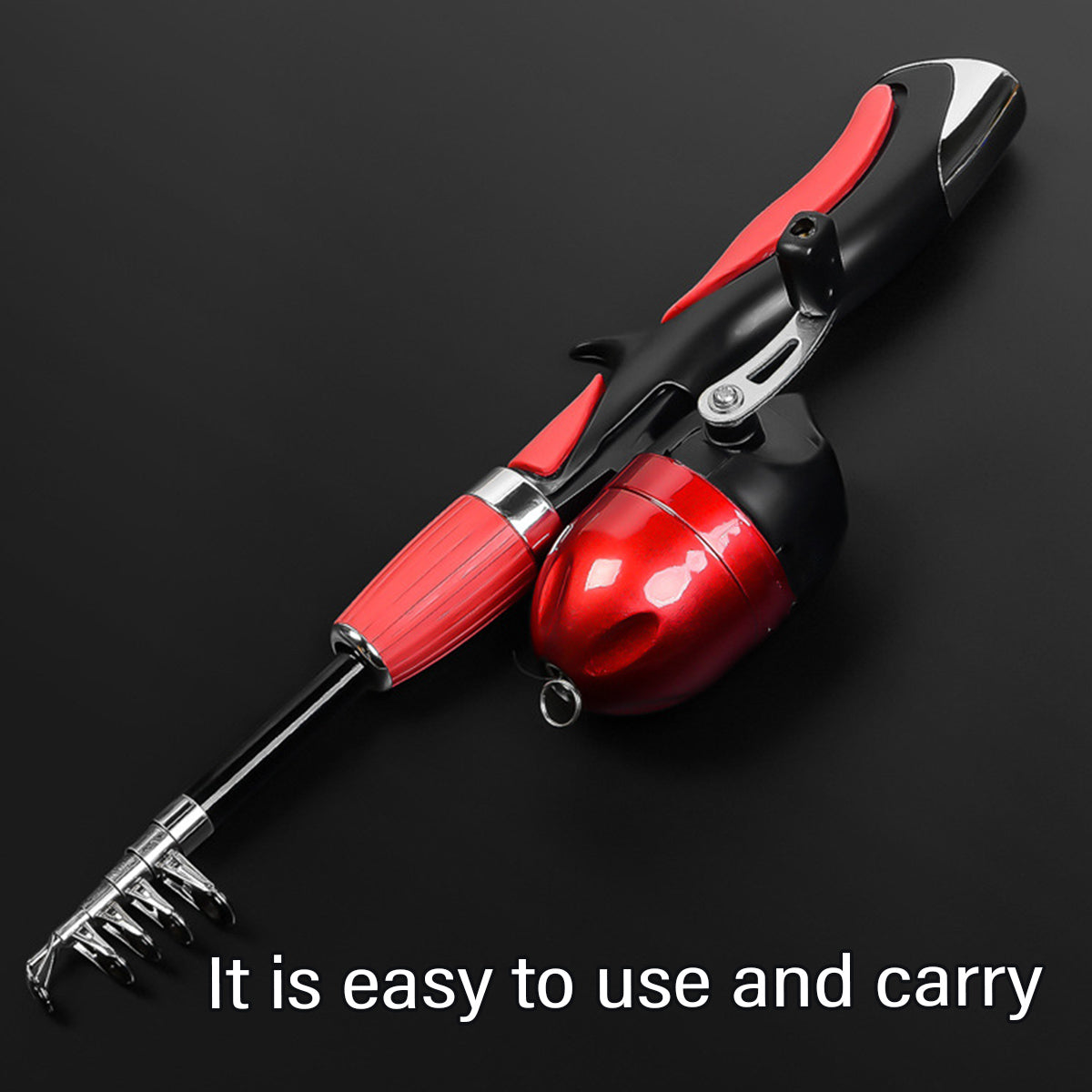 Mini Retractable Fishing Rod for Kids with EVA Grip and Compact Design