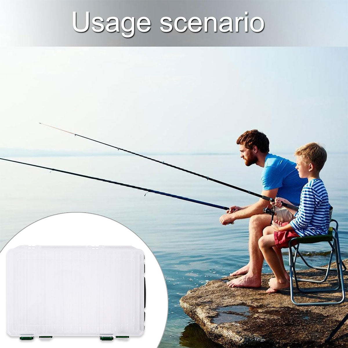 Fishing Tackle Storage Box Waterproof Plastic Organizer