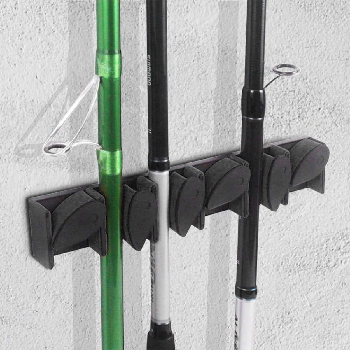 Fishing Rod Display Rack Vertical Horizontal Plastic Bracket for Gear Collection
