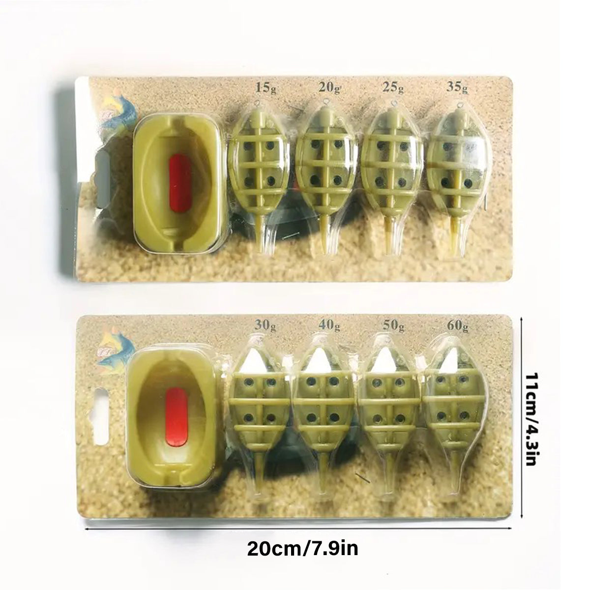 Fishing Method Feeder Set With Quick Release Bait Mould