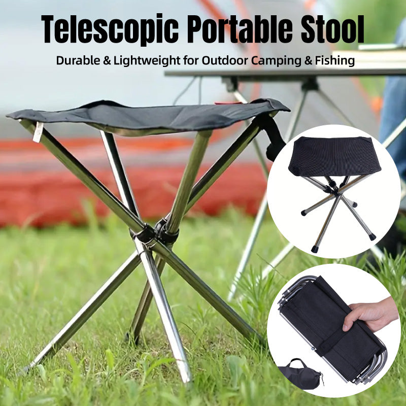 Telescopic Folding Stool Portable Outdoor Camping Hiking Fishing