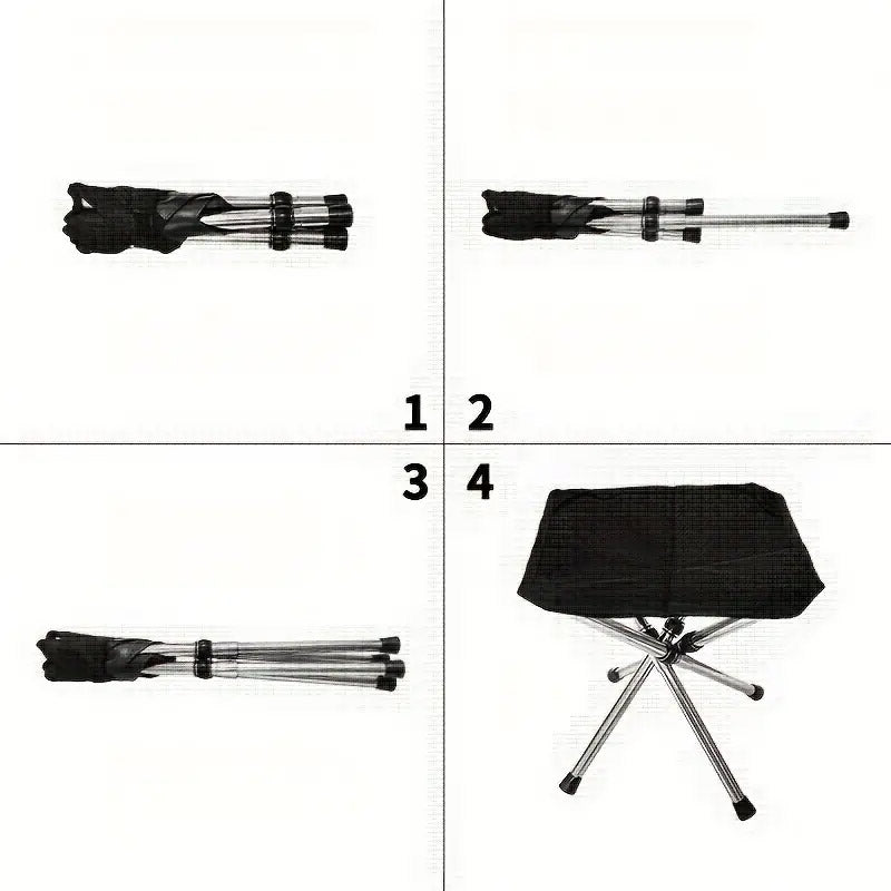 Telescopic Folding Stool Portable Outdoor Camping Hiking Fishing