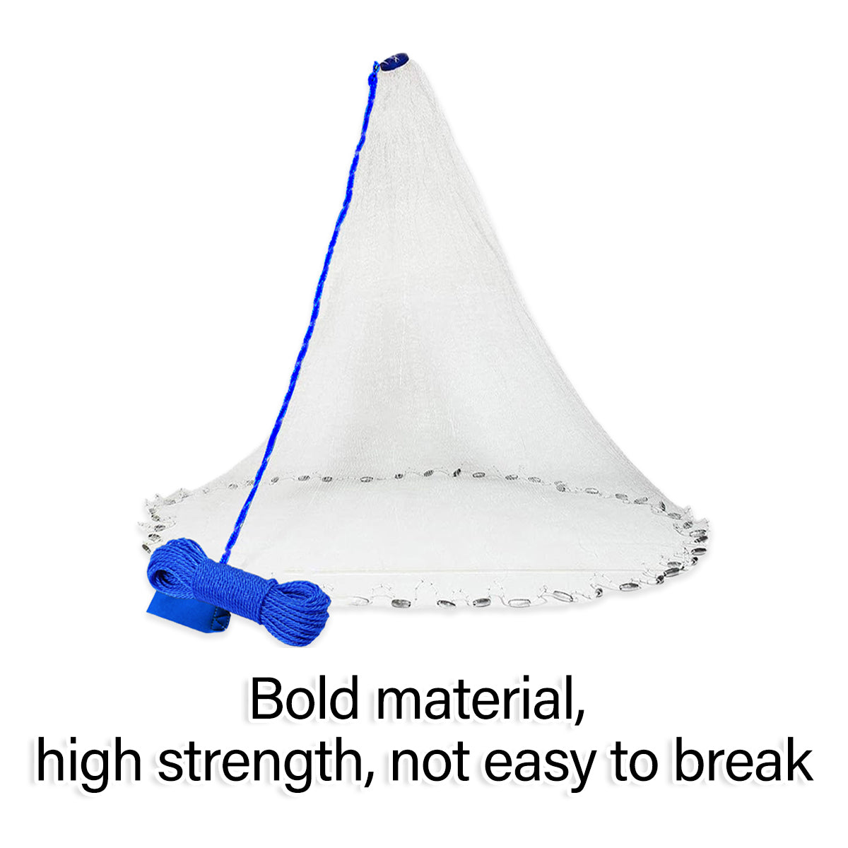 Hand Cast Net Fishing Throw Net with Strong Rope