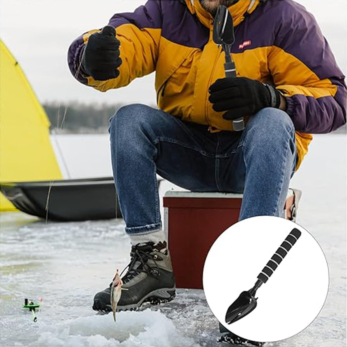 Telescopic Bait Throwing Spoon Aluminium Alloy For Fishing