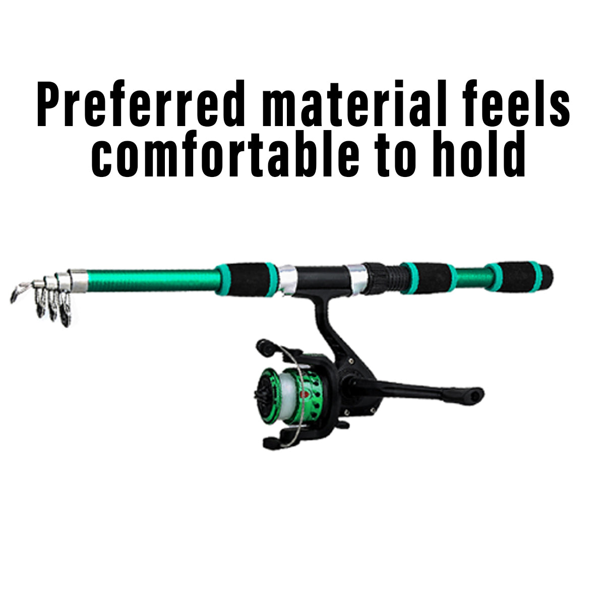 Telescopic Fishing Rod Set with Reel Tackle Box and Carrying Case
