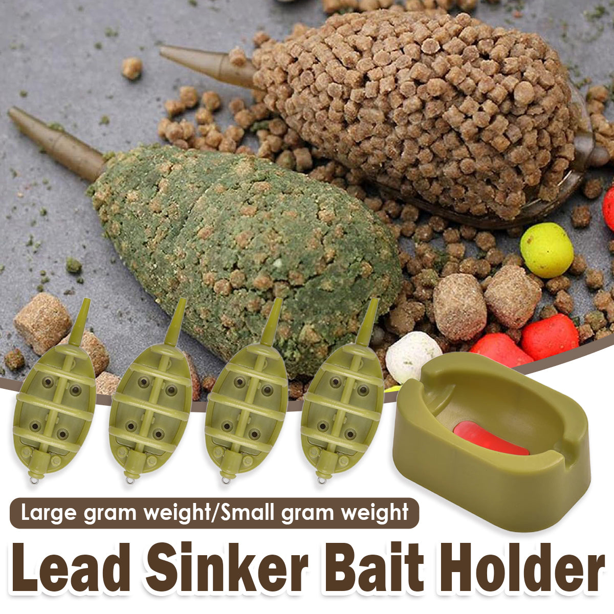 Fishing Method Feeder Set With Quick Release Bait Mould