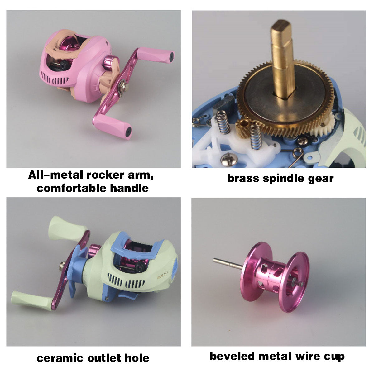 Baitcasting Drop Wheel Reel Macaron Style Left Right Hand Fishing