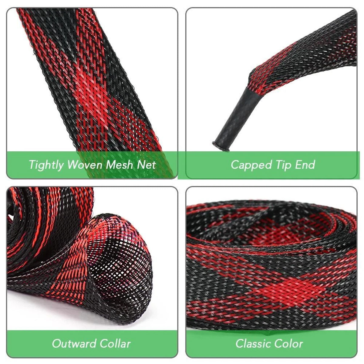 4 PCS Retractable Fishing Rod Protector Mesh Tube Durable Lightweight 35*170mm