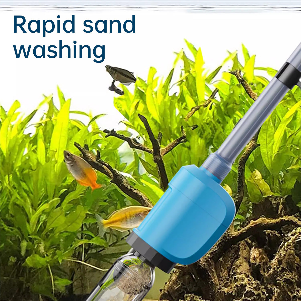 6-in-1 Aquarium Gravel Cleaner Water Changer Suction Pump 32W
