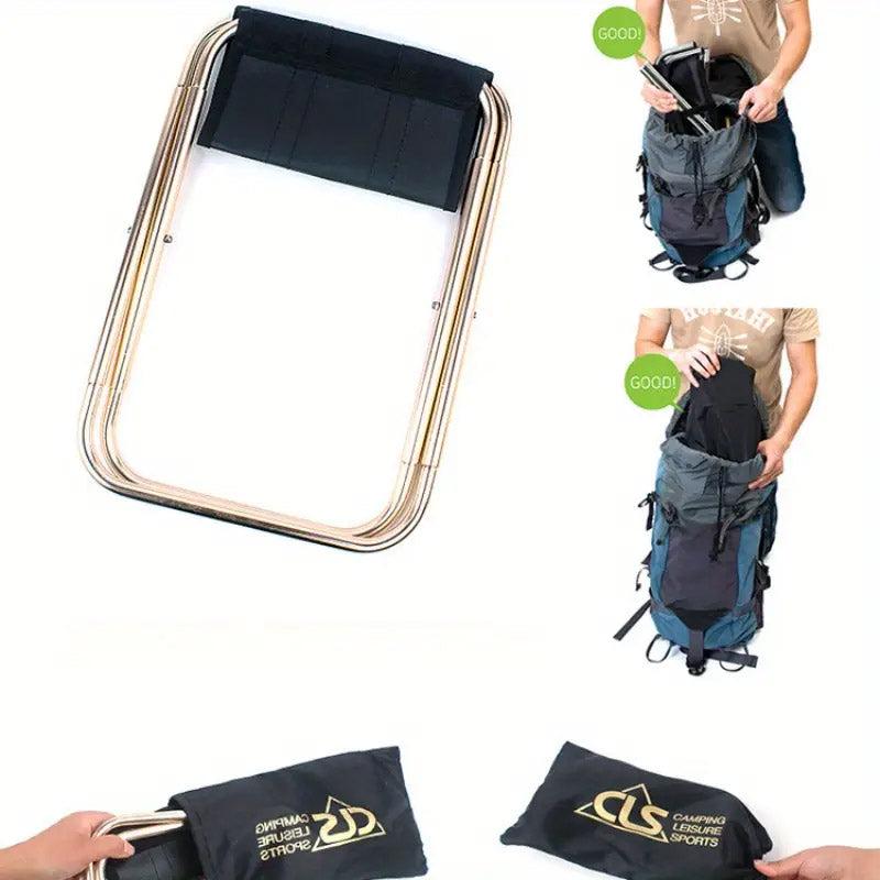 Aluminium Alloy Folding Chair Lightweight Camping Fishing Travel