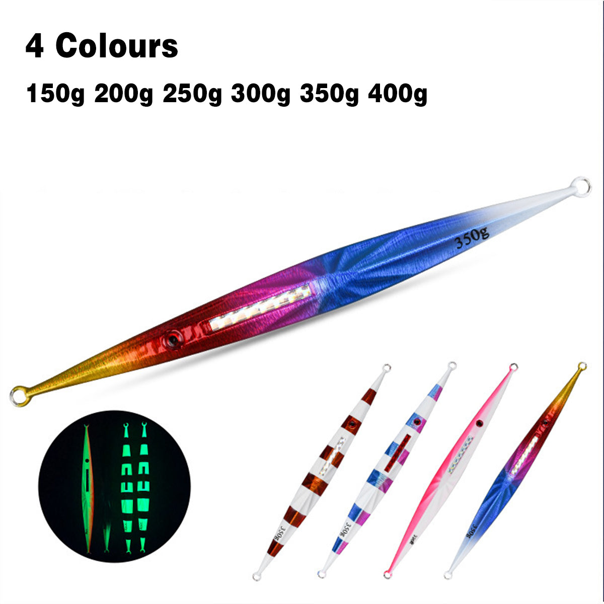 Luminous Bionic Fishing Bait Glow In Dark Jigging Saltwater Deep Sea