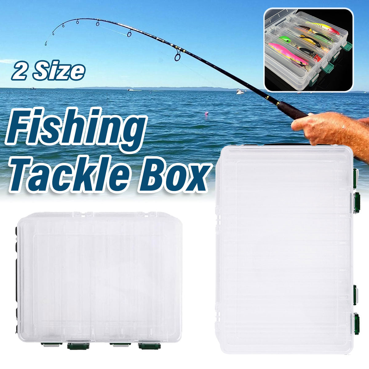 Fishing Tackle Storage Box Waterproof Plastic Organizer