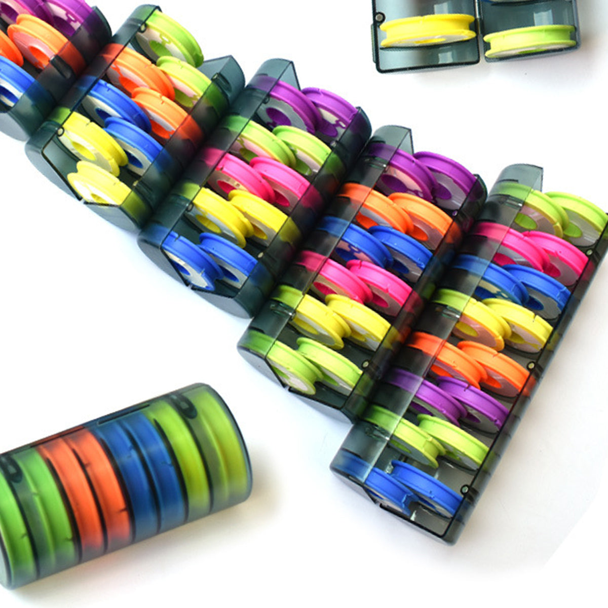 Fishing Tackle Box Line Organizer with Multiple Axes