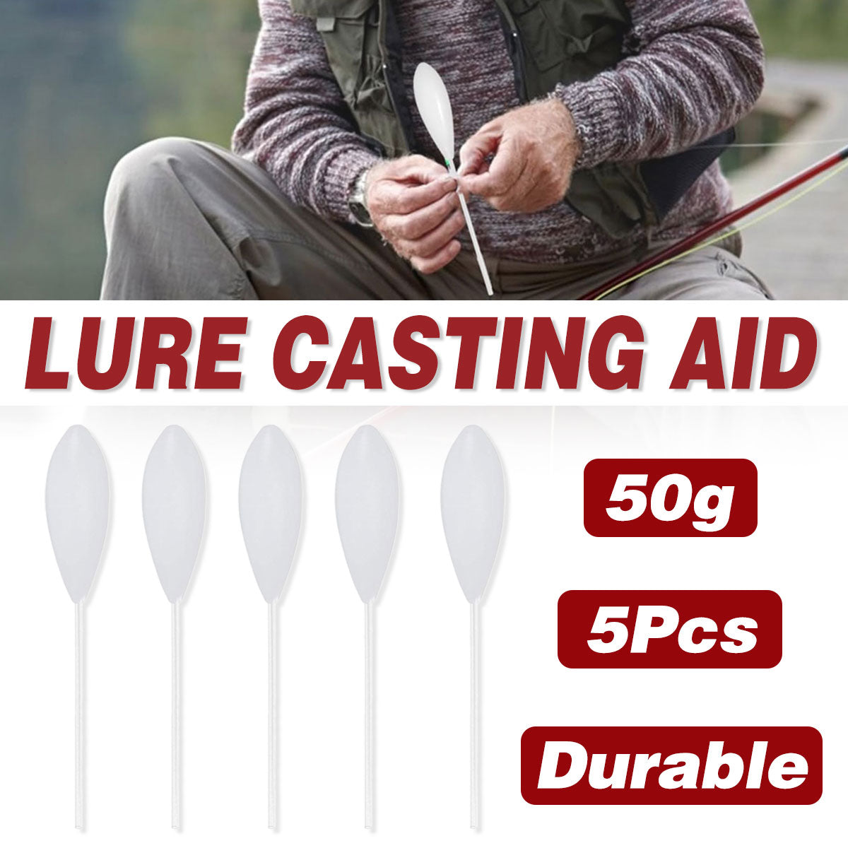 5pcs Slow Sink Bait Throwing Tools Acrylic Fishing Casting Rings