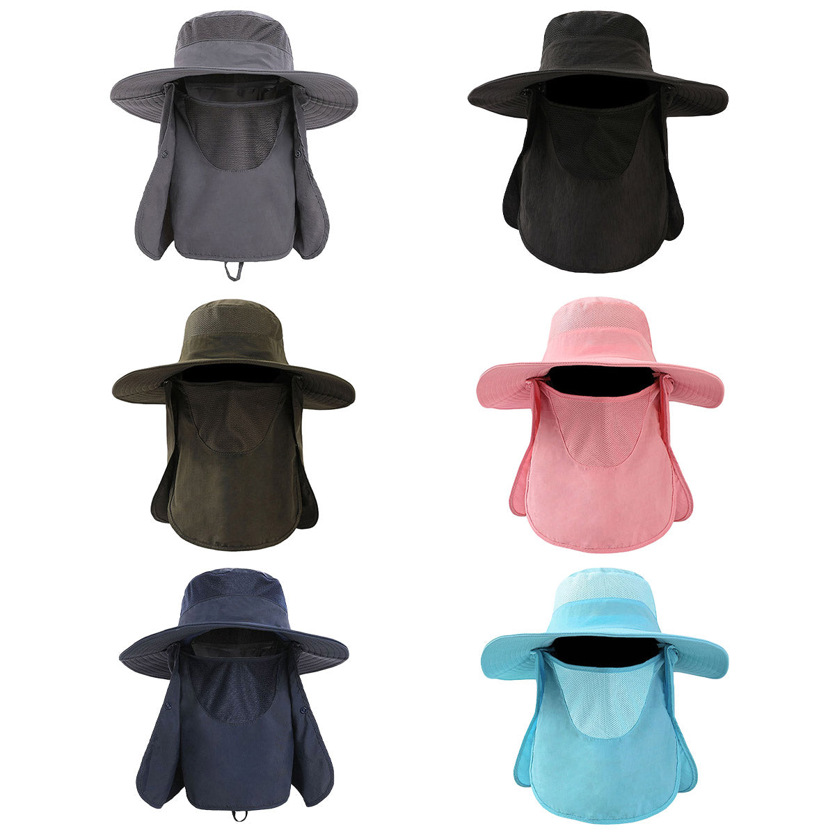 Outdoor Sun Hat With Neck Flap UPF 50+ UV Protection