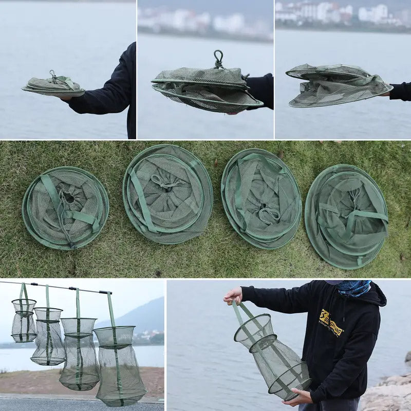 Nylon Fish Basket Quick-Dry Mesh Waterproof Fishing Net For Catch & Release