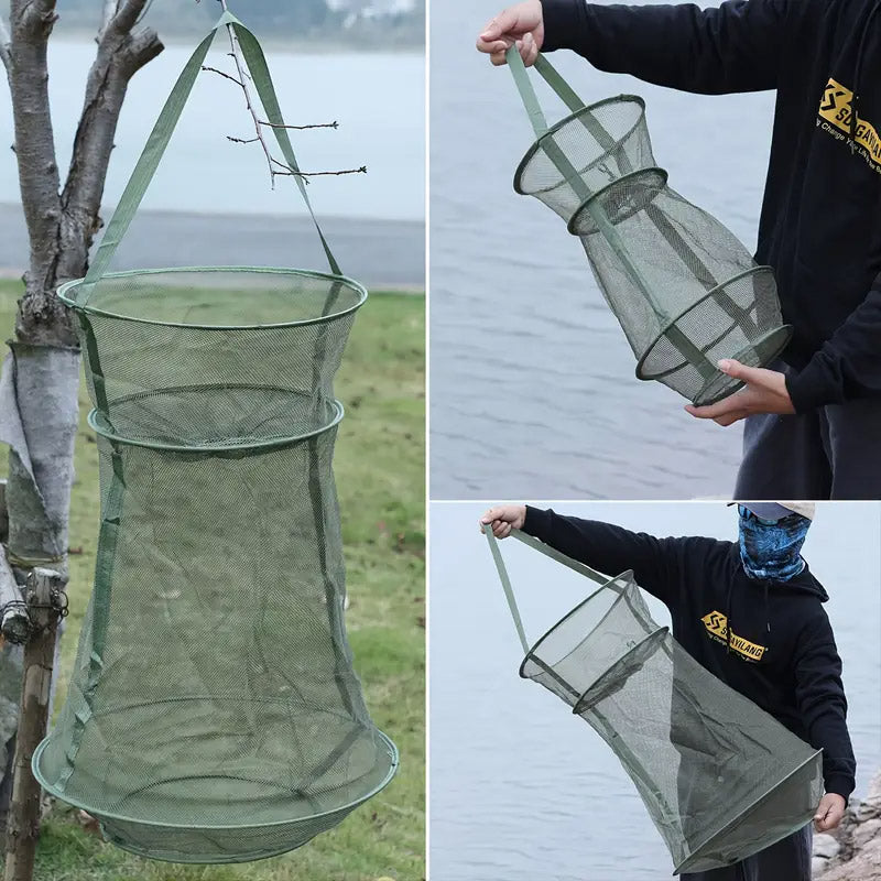 Nylon Fish Basket Quick-Dry Mesh Waterproof Fishing Net For Catch & Release